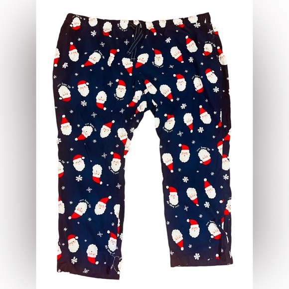 Old Navy Womens Plus Size 3X Navy Christmas Santa Flannel Pajama Pants - Picture 2 of 6